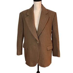 Sandro Aurora Brown Single-Breasted Blazer Sz-36